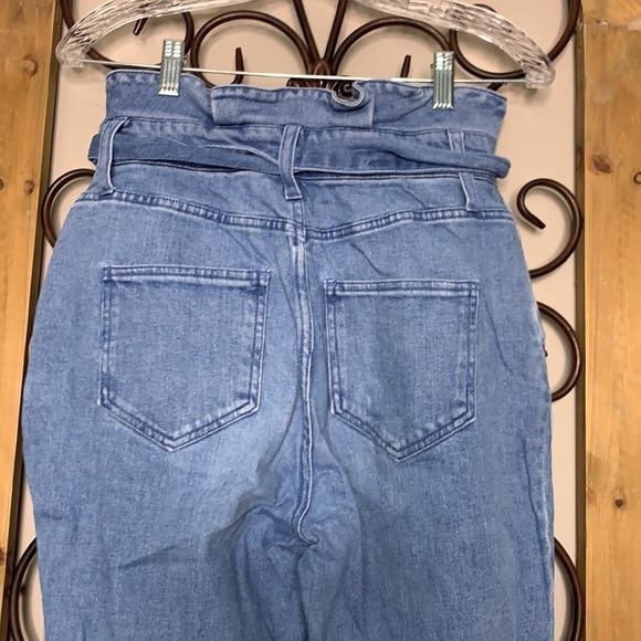 Who What Wear high waist paper bag crop jeans - Picture 6 of 7